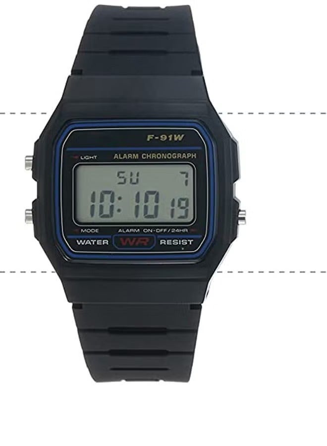Men's Water Resistant Digital Watch F-91W-1DG, Classic Quartz Watch with Resin Strap, Multi-Function Sport Watch - Image 2